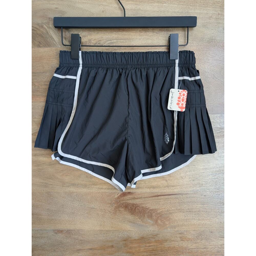 NWT Free People Movement Running Shorts Women XS Black White Gym Elastic Waist